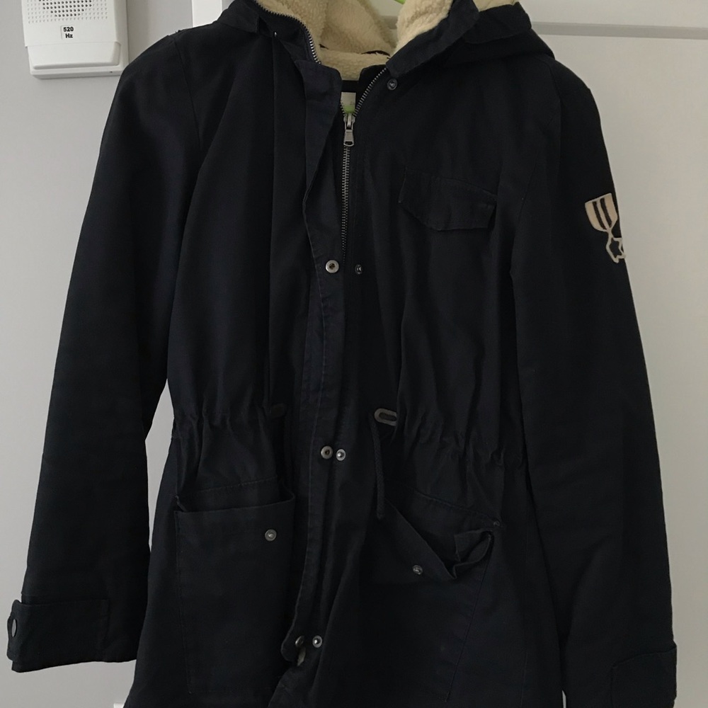Zara Navy blue utility jacket